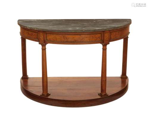 A North European demilune console table