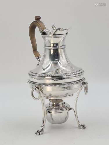Hot water jug., Théière et son réchaud, Londres 1804 - 1805....