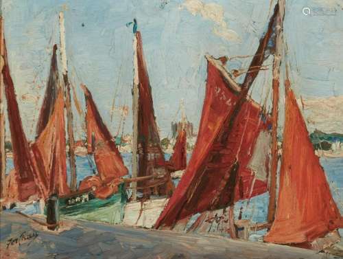 French School, Barques a Royan, oil