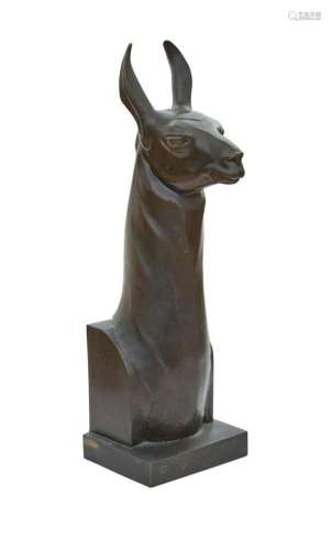 Josette Hebert-Coeffin, Head of a llama, bronze