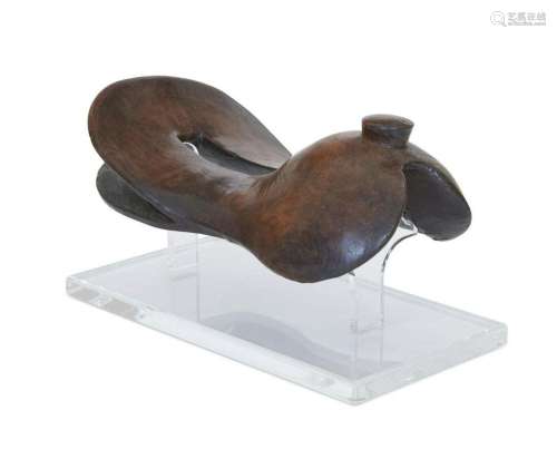 A Chinese hardwood saddle