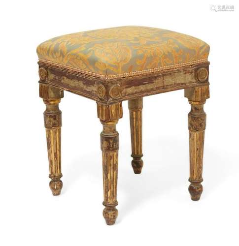 An Italian Neoclassical painted stool