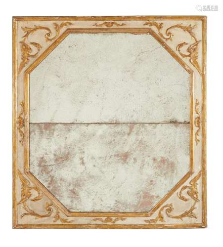 An Italian Neoclassical white painted mirror