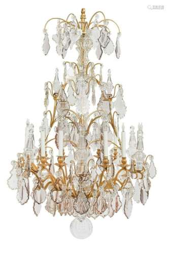 A Louis XV style chandelier, manner of Baccarat