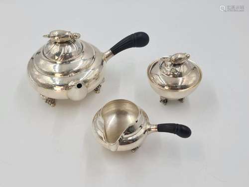 Georg JENSEN (1866-1935)., Orfèvrerie danoise., Petit servic...