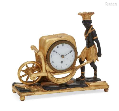 A North European figural mantel timepiece