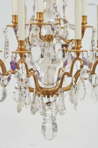 A Louis XV style twelve light chandelier