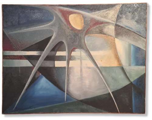 Léon EMPAIN (1877-1954)., Abstraction surréaliste réalisée p...