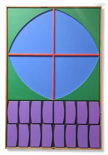 Victor NOEL (1916- 2006)., Composition acrylique et relief à...