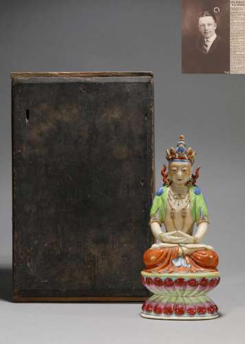Qing dynasty pastel infinite longevity Buddha
