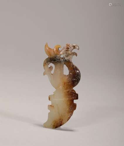 Jade decoration of phoenix bird in Han Dynasty