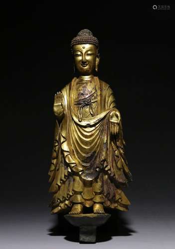 The Northern Wei Dynasty bronze gilt Buddha