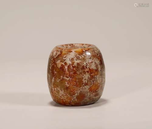 Liangzhu animal face pattern jade lezi