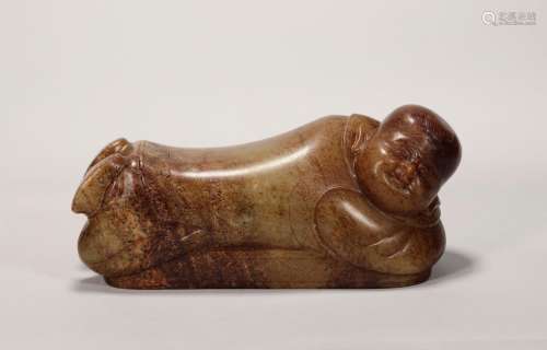 Ming dynasty Hetian jade boy pillow