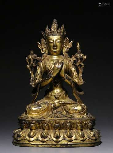 Bronze and Golden Buddha in the Qing Dynasty