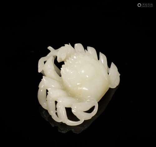 Qing Dynasty Hetian jade crab