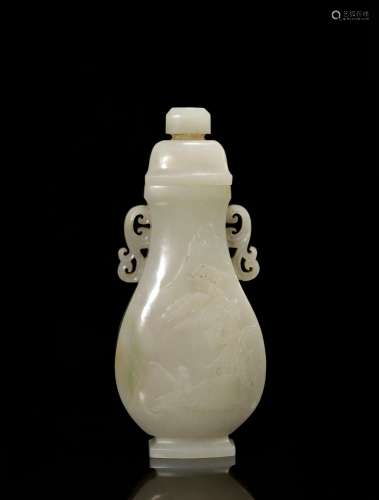 Qing Dynasty Hetian jade vase