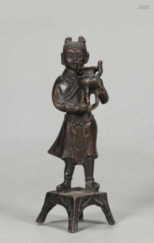 Qing Dynasty bronze boy ornaments