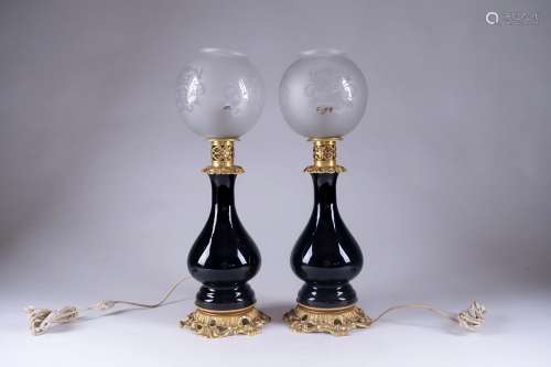 Paire de lampes électriques Napoléon III.