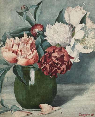 Marcel Cosson (1878-1956)<br />
Bouquet de fleurs, 1937<br /...