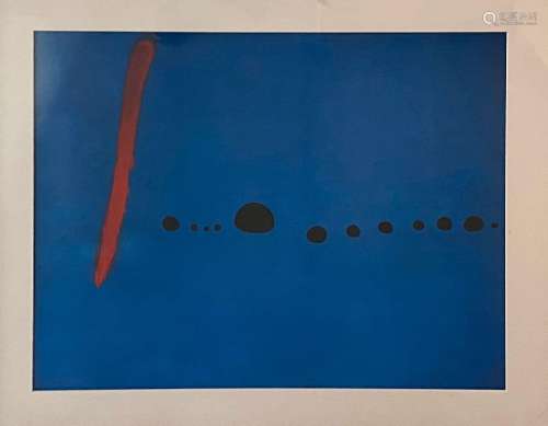 Joan Miro (1893-1983), d'après<br />
Bleu II,<br />
Affiche ...