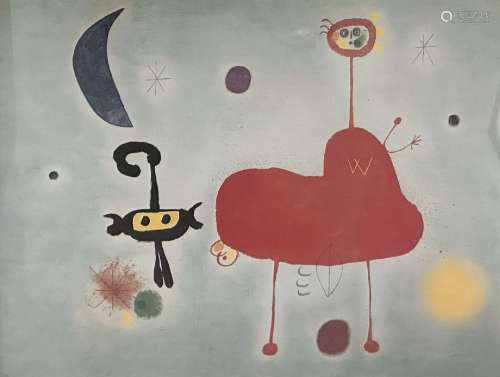 Joan Miro (1893-1983), d'après<br />
Impression sur papier n...