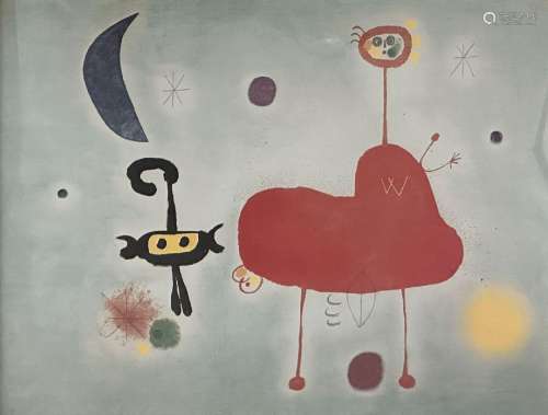 Joan Miro (1893-1983), d'après<br />
Sérigraphie sur papier ...