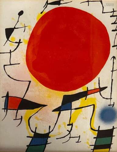 Joan Miro (1893-1983), d'après<br />
Le soleil rouge, 1962<b...