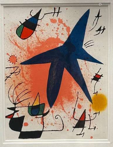 Joan Miro (1893-1983), d'après<br />
L'étoile bleue<br />
Li...