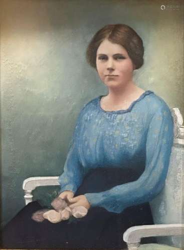 René Peytrequin (1896-1954)<br />
Portrait de femme<br />
Pa...