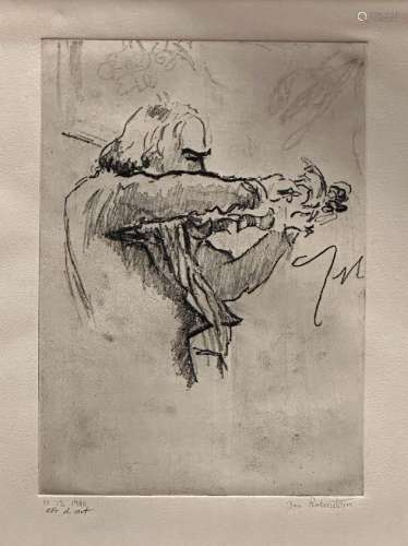 Dan Rubinstein (né en 1940)<br />
Le violoniste, 1980<br />
...
