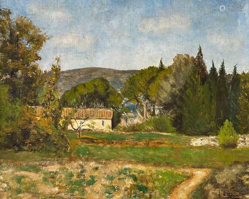 André Utter (1886-1948)<br />
"Campagne de provence à F...