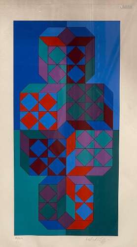 Victor Vasarely (1906-1997)<br />
Tri-Dim<br />
Sérigraphie ...