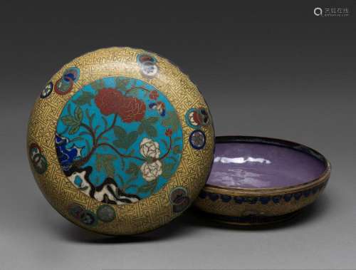 A CHINESE CLOISONNÉ BOX AND COVER, QING DYNASTY (1644-1912)