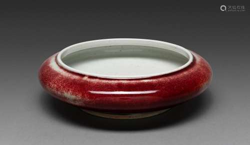 A CHINESE LARGE CHINESE LANGYAO RED GLAZED WASHER, QING DYNA...