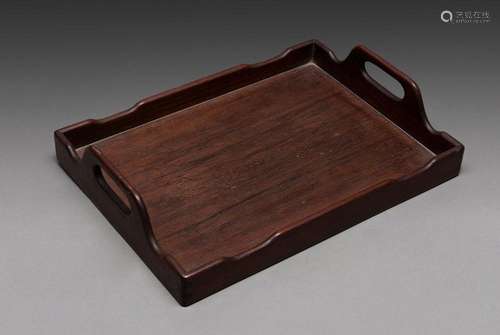 A CHINESE HONGMU TRAY