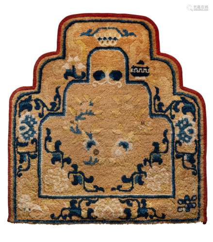 A CHINESE THRONE BACK COVER, NINGXIA PROVINCE, SECOND-HALF O...