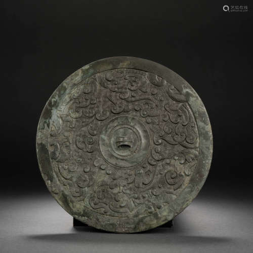 中國戰國時期 獸紋銅鏡