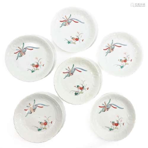 A Collection of 6 Kakimon Plates
