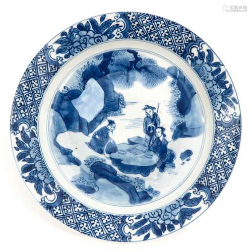 A Blue and White Plate