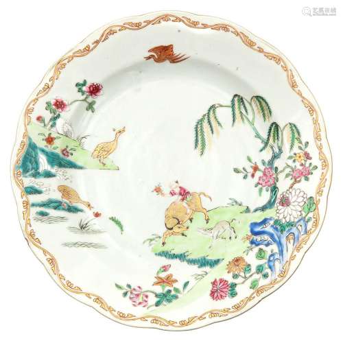 A Famille Rose Plate