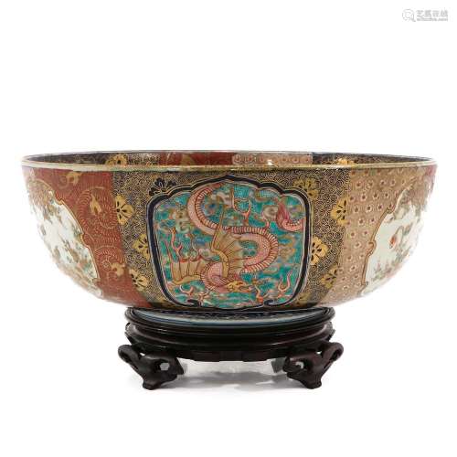A Large Satsuma Porcelain Bowl