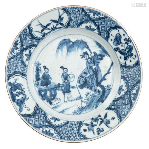 A Blue and White Plate