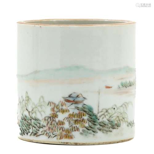 A Qianjiang Cai Decor Brush Pot