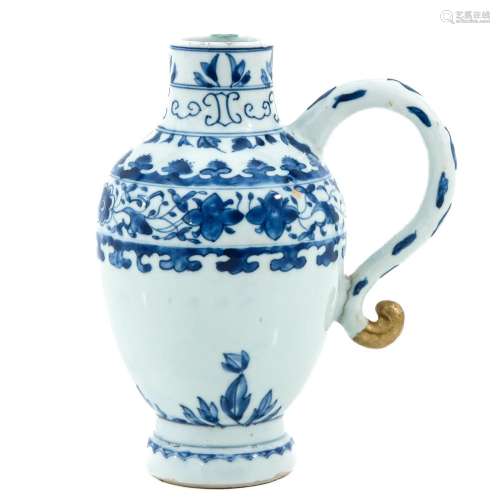A Blue and White Pitcher