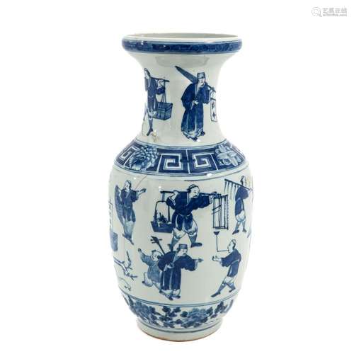 A Blue and White Vase