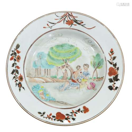 A Famille Rose Plate