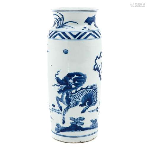 A Blue and White Vase