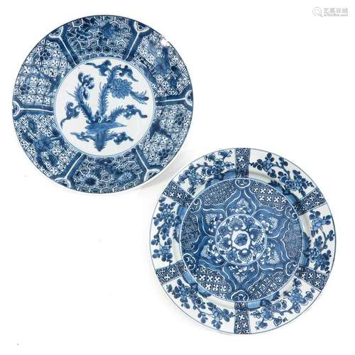 A Lot of 2 Blue and White Plates