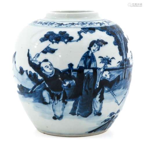 A Blue and White Ginger Jar